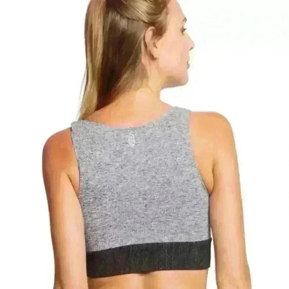 Free People Sports Yoga Bra - Small  Heather Grey Shakti Seamless NWOT MSRP $48 - Picture 2 of 5